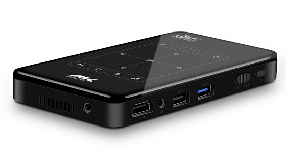 4K nero Mini Portable Projector Dustproof Waterproof Android che traccia il proiettore del DLP