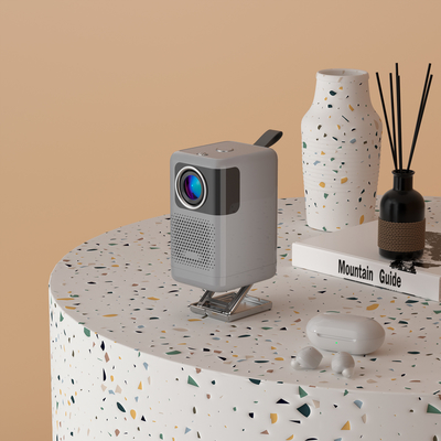 Proiettore portatile Android 720p per la casa all'aperto 100 lumens ANSI con supporto elevatore