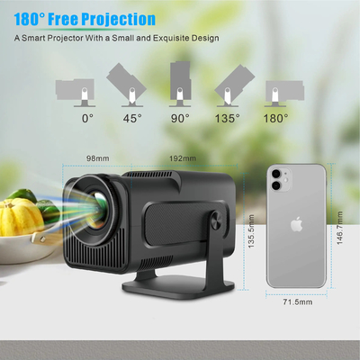 FLYIN HY320MINI 4K Ultra HD 3D Proiettori portatili a tiro corto e attrezzature di presentazione per uso in home theater e cinema