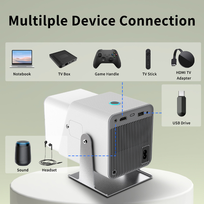 FY360 4K HD Smart LCD Projector Laser Home Theater ad alta luminosità con Android 11.0 BT5.2 Audio stereo integrato e US Plug