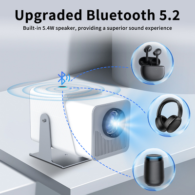 FY360 4K HD Smart LCD Projector Laser Home Theater ad alta luminosità con Android 11.0 BT5.2 Audio stereo integrato e US Plug