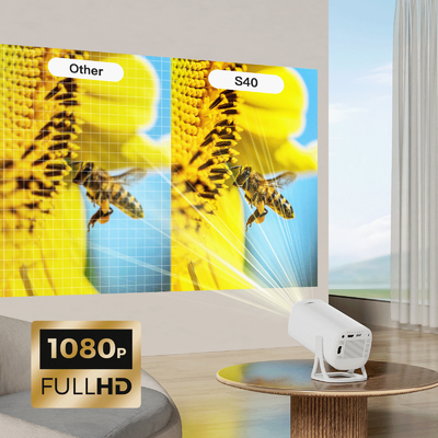 Flyin S40 Home Theater Full HD 1080P 4K Proiettore Gioco Proiettore 120 ANSI Lumens Home TV