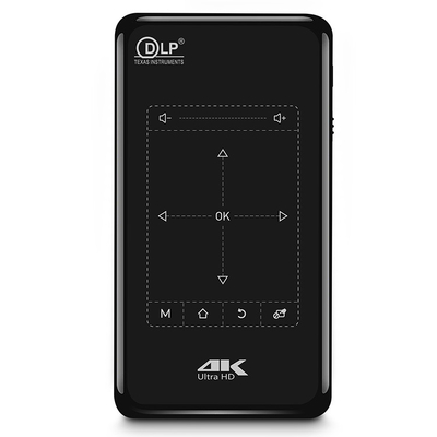 FLYIN P-09II Mini Proiettore 4K Professionale DLP Lampada a LED Proiettore a controllo remoto Stereo WiFi-Smart Home Proiettore portatile