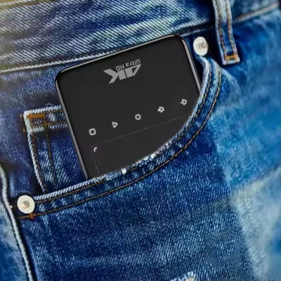 Mini proiettore LED intelligente Flyin DLP S90 con sistema Android, batteria, WiFi integrato per l'home theater