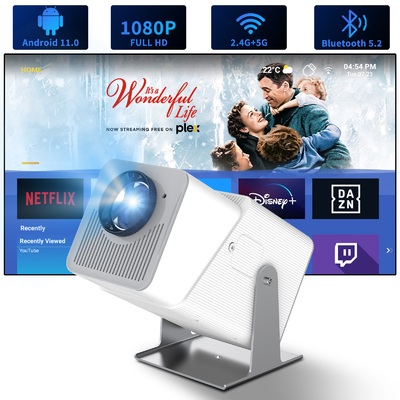 FY360 4K HD Smart LCD Projector Laser Home Theater ad alta luminosità con Android 11.0 BT5.2 Audio stereo integrato e US Plug