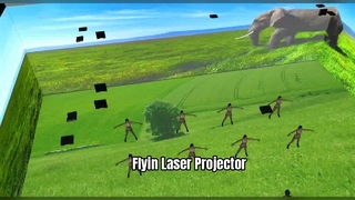 Proiettore laser Flyin: alta luminosità, contrasto elevato, colori vividi.